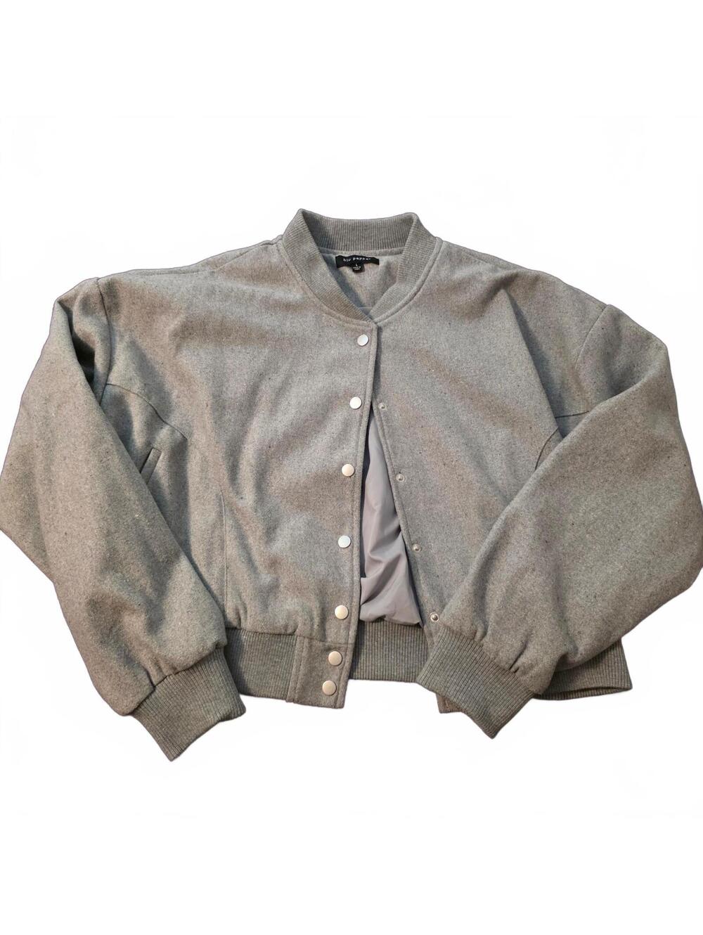 Knit bomber jacket, Blu Pepper, size L
